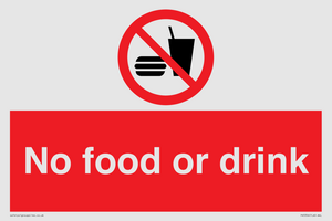 No food or drink